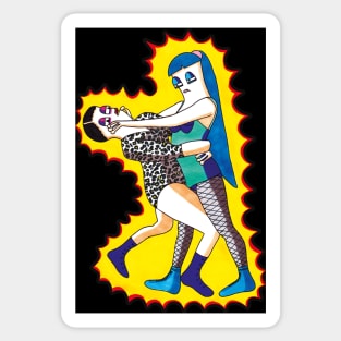 Female Wrestlers match - Lady Blue vs Miss Charleston Sticker